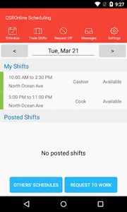 QSROnline Scheduling screenshot 2