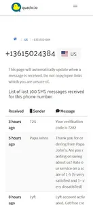 Receive SMS Online | quackr screenshot 1