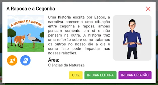 A Cegonha e a Raposa screenshot 2