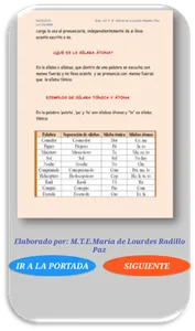 SÍLABA TÓNICA Y ÁTONA EJEMPLOS screenshot 3