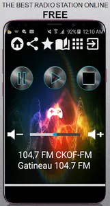 104.7 FM CKOF-FM Gatineau 104 screenshot 0