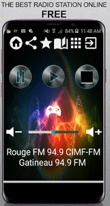 Rouge FM 94.9 CIMF-FM Gatineau screenshot 0