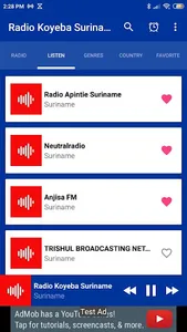 radio koyeba suriname screenshot 2