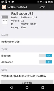 RadBeacon screenshot 1