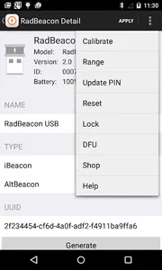 RadBeacon screenshot 2