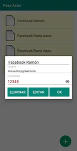 Passwords Astur screenshot 5