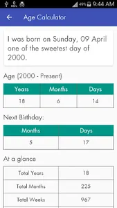 Age Calculator screenshot 2