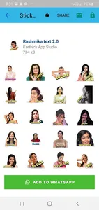 Rashmika Mandanna Stickers Lat screenshot 3