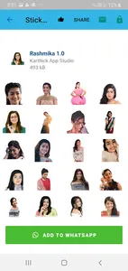 Rashmika Mandanna Stickers Lat screenshot 5