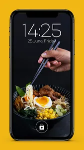 Ramen Sushi Bowl Screen Lock screenshot 2
