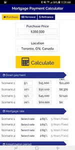 Mortgage Calculator Canada screenshot 1