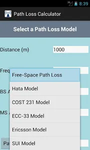 Path Loss Calculator screenshot 0