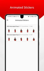 RCB Stickers & Animated Sticke screenshot 1