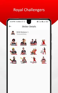 RCB Stickers & Animated Sticke screenshot 2