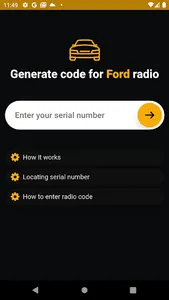 Ford radio code generator screenshot 0