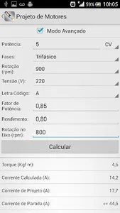 RCM Dimensionamento screenshot 4