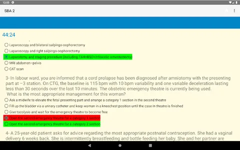MRCOG Part 2 Quiz screenshot 6