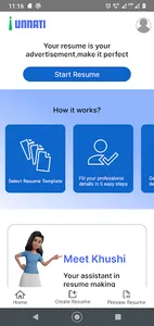 Unnati Careers Resume Builder screenshot 1