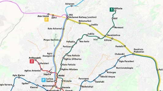 Athens Metro Map screenshot 2