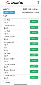 Recaho Kitchen App screenshot 1