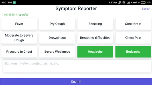 Symptom Reporter screenshot 3