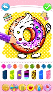 Cupcakes Coloring Book Glitter screenshot 0