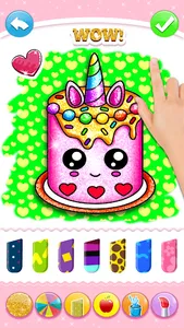 Cupcakes Coloring Book Glitter screenshot 1