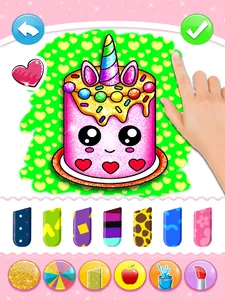 Cupcakes Coloring Book Glitter screenshot 10