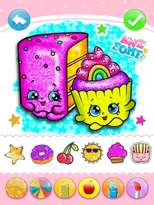 Cupcakes Coloring Book Glitter screenshot 13