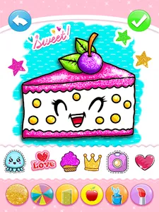 Cupcakes Coloring Book Glitter screenshot 16