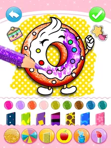 Cupcakes Coloring Book Glitter screenshot 18