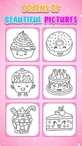 Cupcakes Coloring Book Glitter screenshot 2