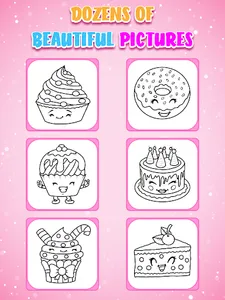 Cupcakes Coloring Book Glitter screenshot 21