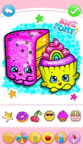 Cupcakes Coloring Book Glitter screenshot 5