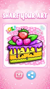 Cupcakes Coloring Book Glitter screenshot 6