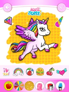 Unicorn Coloring Book Glitter screenshot 11
