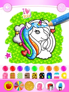 Unicorn Coloring Book Glitter screenshot 12