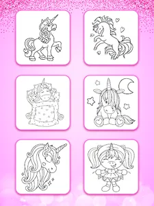 Unicorn Coloring Book Glitter screenshot 15