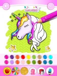 Unicorn Coloring Book Glitter screenshot 19