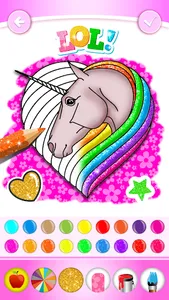 Unicorn Coloring Book Glitter screenshot 2