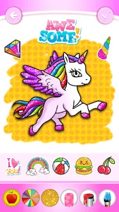 Unicorn Coloring Book Glitter screenshot 3