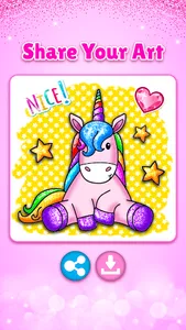 Unicorn Coloring Book Glitter screenshot 5