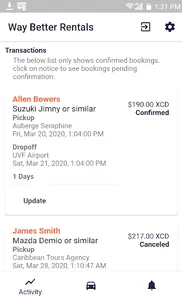 WayBetter Rentals Fleet Manage screenshot 1