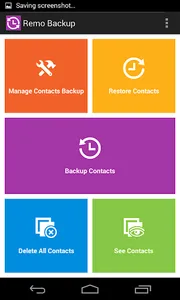 Remo Contacts Backup screenshot 1