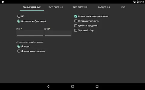 Декларация УСН screenshot 2