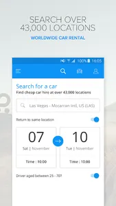 Rentalcars.com Car Rental App screenshot 0