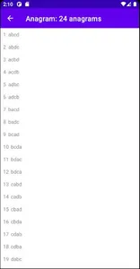Anagram screenshot 1