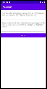Anagram screenshot 2