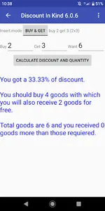 Discount In Kind Calculator screenshot 0
