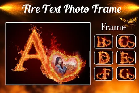 Fire Text Photo Frame Decorati screenshot 1